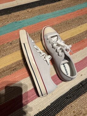 New! Light gray Converse White Low-Top Sneakers